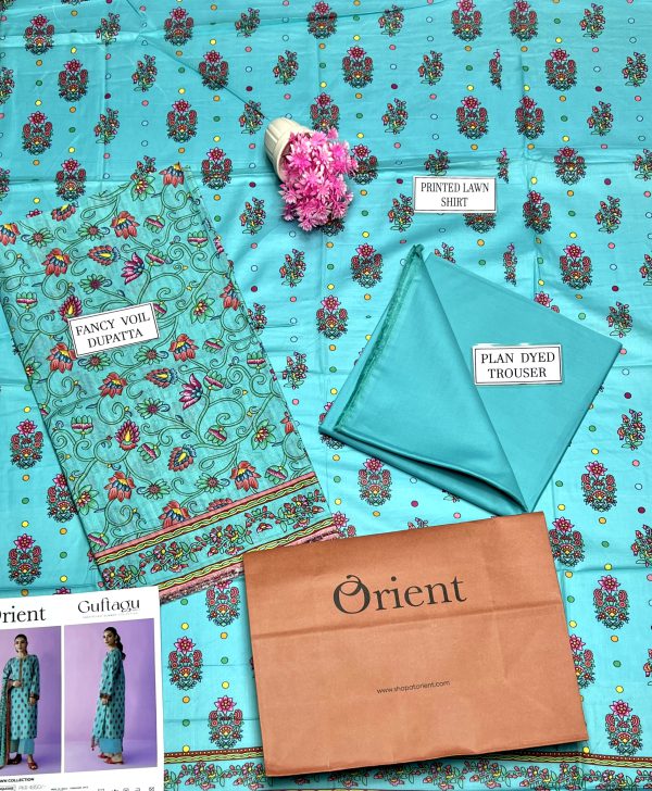 Orient Lawn | Unstitched Collection 3 Pieces