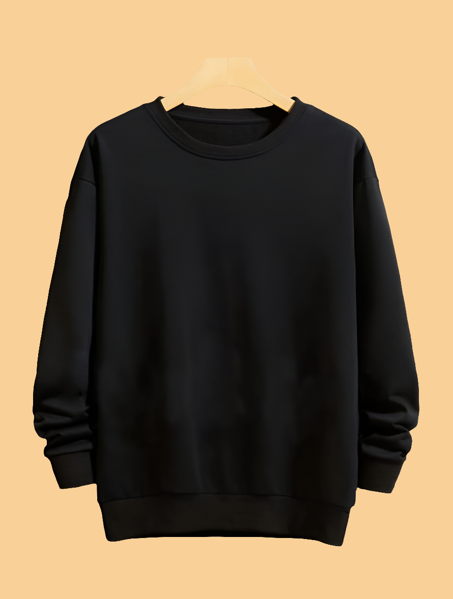 Fleece Plain Sweatshirt