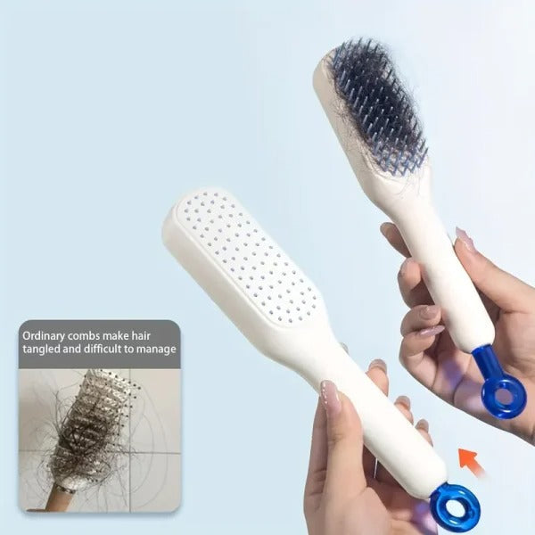 2-in-1 Hair Straightener Iron Brush