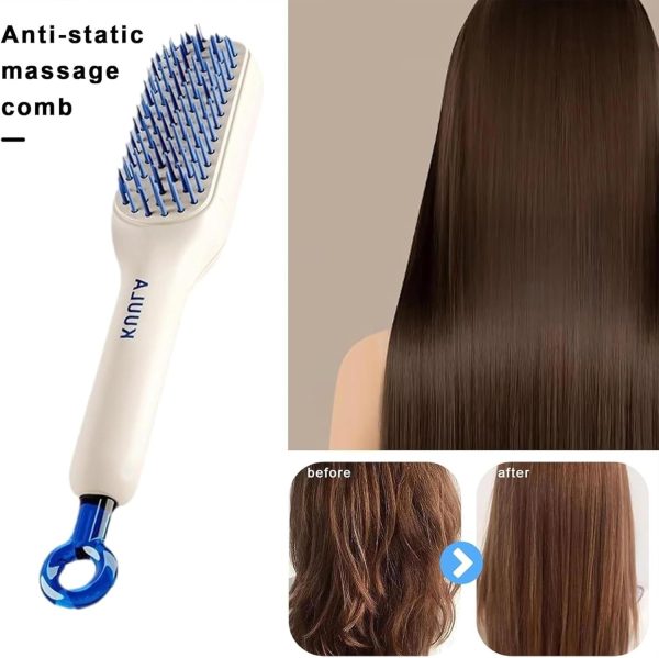 2-in-1 Hair Straightener Iron Brush